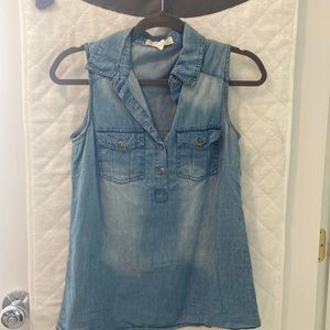 Japna chambray sleeveless top